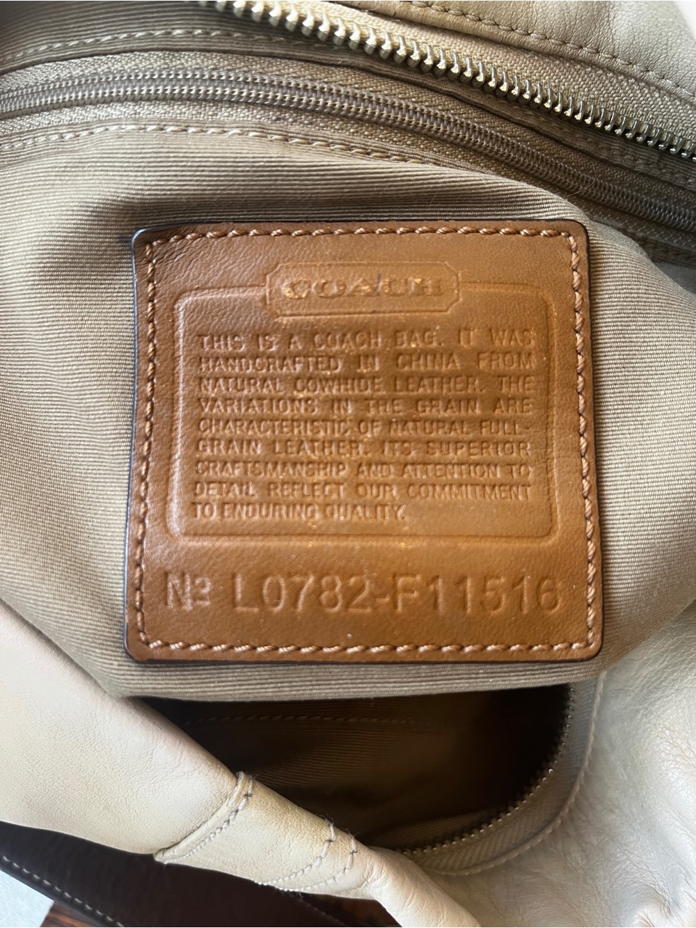 Coach Legacy East West Y2K Beige Leather 2-Way Crossbody Shoulder Bag - Picture 6 of 6
